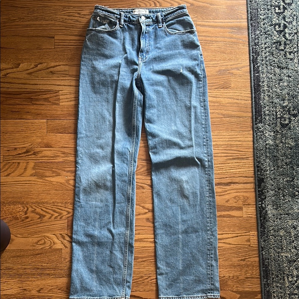 Abercrombie & Fitch Blue Straight Leg Jeans